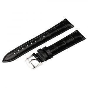 Black Croco Leather Watch Bands