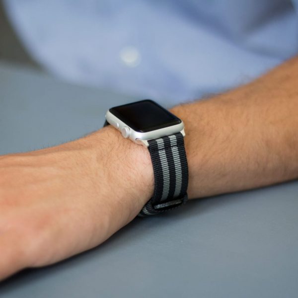 Black & Grey RAF Ballistic Watch Bands for Apple Watch<sup>®</sup> - Image 2