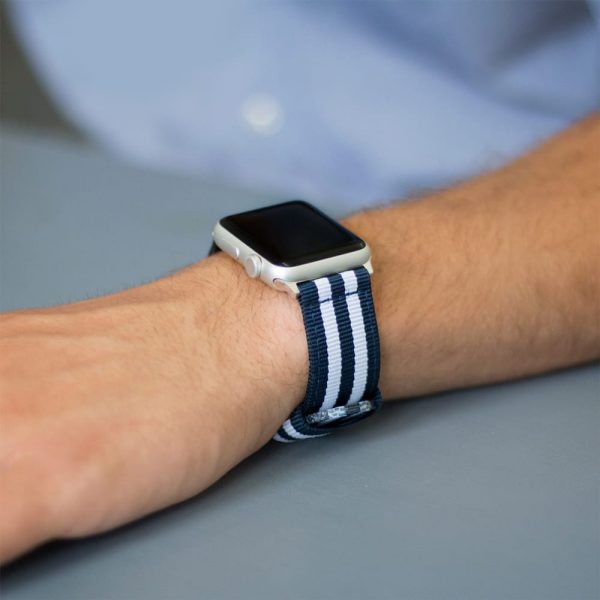 Navy/White/Navy RAF NATO Watch Bands for Apple Watch