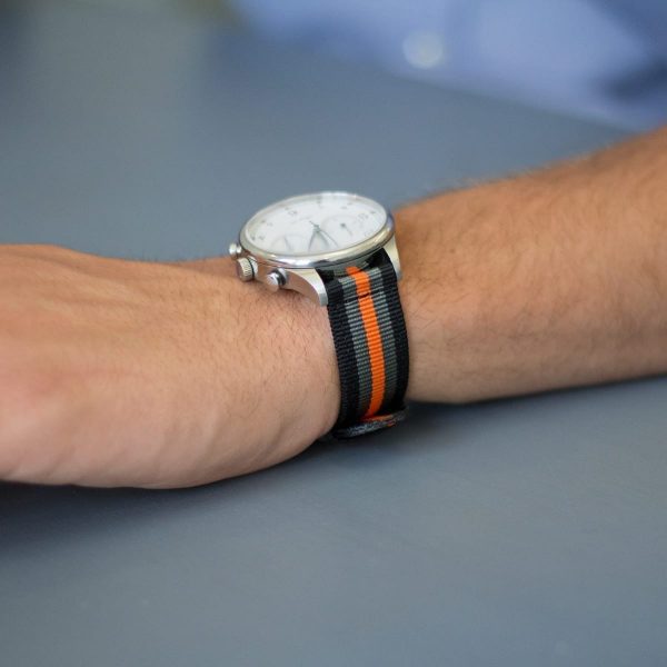 Orange/Grey/Black 2-Piece RAF Ballistic Watch Bands - Image 2