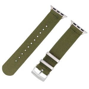 Army Green 2 Piece Parachute Elastic Ballistic Watch Bands for Apple Watch®