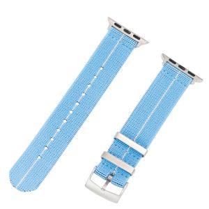Baby Blue & White 2 Piece Parachute Elastic Ballistic Watch Bands for Apple Watch<sup>®</sup>