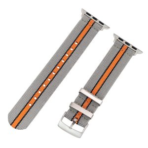 Grey/Black/Orange 2 Piece Parachute Elastic Ballistic Watch Bands for Apple Watch<sup>®</sup>