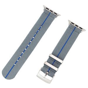 Grey & Blue 2 Piece Parachute Elastic Ballistic Watch Bands for Apple Watch<sup>®</sup>