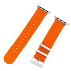 Orange 2 Piece Parachute Elastic NATO Watch Bands for Apple Watch®
