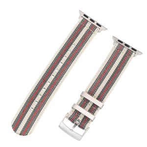 White/Grey/Red 2 Piece Parachute Elastic Ballistic Watch Bands for Apple Watch<sup>®</sup>