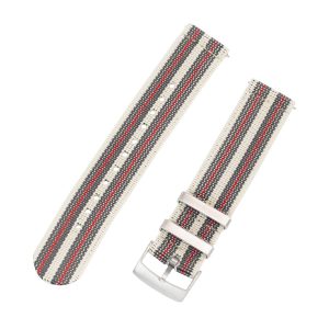 White/Grey/Red 2 Piece Parachute Elastic Ballistic Watch Bands