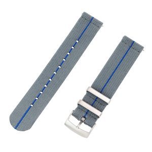 Grey & Blue 2 Piece Parachute Elastic Ballistic Watch Bands