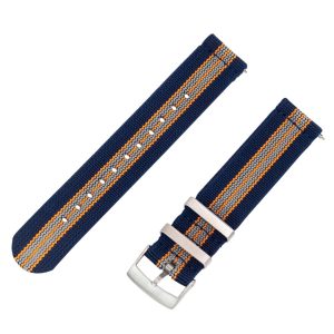 Navy/Orange/Grey 2 Piece Parachute Elastic Ballistic Watch Bands
