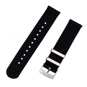 Black 2 Piece Seat Belt 2.0 Ballistic Watch Bands