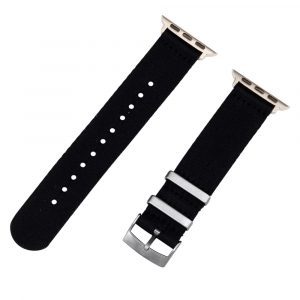 Black 2 Piece Seat Belt 2.0 Ballistic Watch Bands for Apple Watch®