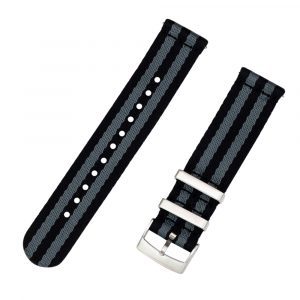 Black & Grey 2 Piece Seat Belt 2.0 Ballistic Watch Bands