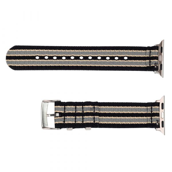 Black/Khaki/Grey 2 Piece Seat Belt 2.0 Ballistic Watch Bands for Apple Watch® - Image 2