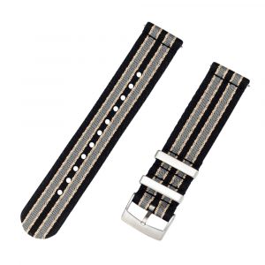 Black/Khaki/Grey 2 Piece Seat Belt 2.0 Ballistic Watch Bands