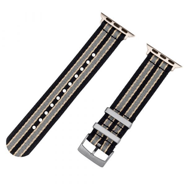 Black/Khaki/Grey 2 Piece Seat Belt 2.0 Ballistic Watch Bands for Apple Watch®