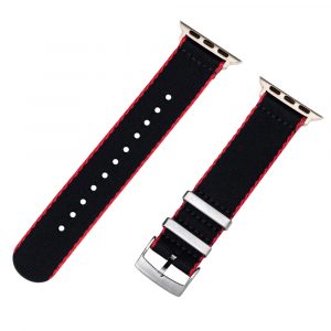 Red & Black 2 Piece Seat Belt 2.0 Ballistic Watch Bands for Apple Watch®