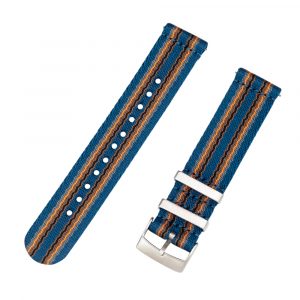 Cyan/Orange/Black 2 Piece Seat Belt 2.0 Ballistic Watch Bands