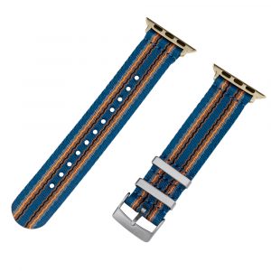 Cyan/Orange/Black 2 Piece Seat Belt 2.0 Ballistic Watch Bands for Apple Watch®