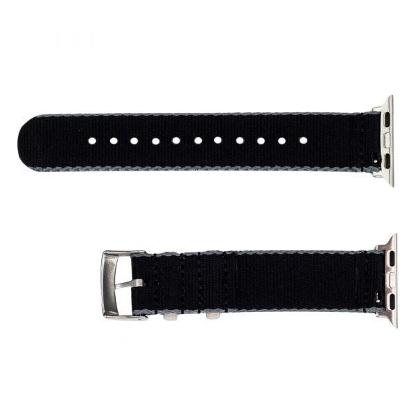 Grey & Black 2 Piece Seat Belt 2.0 Ballistic Watch Bands for Apple Watch® - Image 2