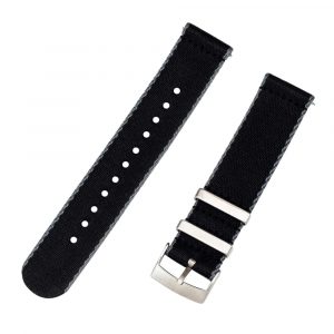 Grey & Black 2 Piece Seat Belt 2.0 Ballistic Watch Bands