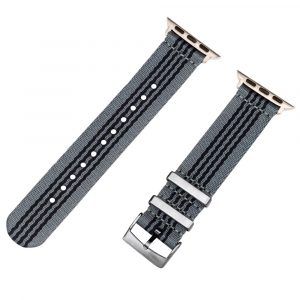 Grey/Black/Grey 2 Piece Seat Belt 2.0 Ballistic Watch Bands for Apple Watch®