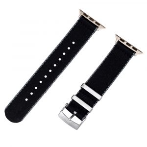 Grey & Black 2 Piece Seat Belt 2.0 Ballistic Watch Bands for Apple Watch®