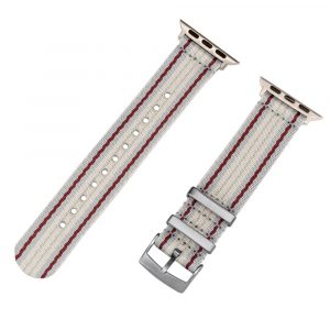 Grey/Red/Khaki 2 Piece Seat Belt 2.0 Ballistic Watch Bands for Apple Watch®