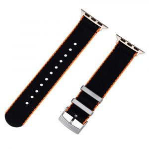 Orange & Black 2 Piece Seat Belt 2.0 Ballistic Watch Bands for Apple Watch®