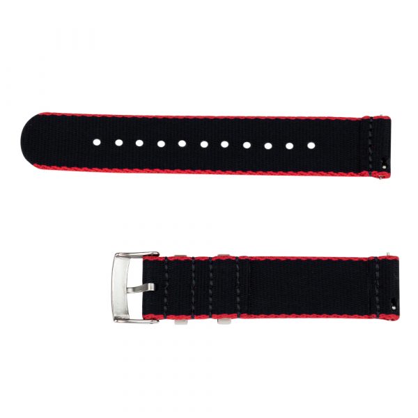 Red & Black 2 Piece Seat Belt 2.0 NATO Watch Bands