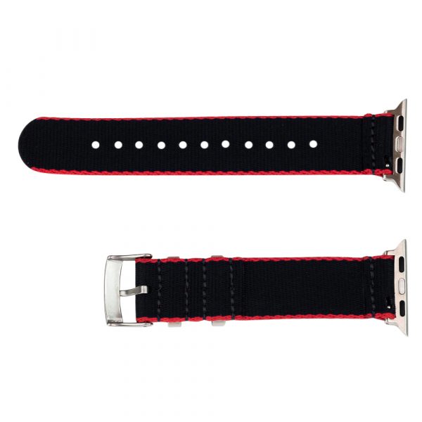 Red & Black 2 Piece Seat Belt 2.0 Ballistic Watch Bands for Apple Watch® - Image 2