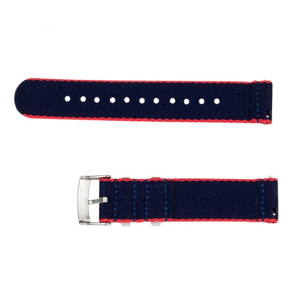 Red & Navy 2 Piece Seat Belt 2.0 Ballistic Watch Bands - Image 3