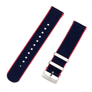 Red & Navy 2 Piece Seat Belt 2.0 NATO Watch Bands