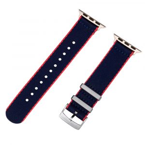 Red & Navy 2 Piece Seat Belt 2.0 Ballistic Watch Bands for Apple Watch®