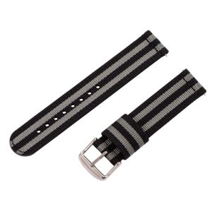 Black & Grey 2-Piece RAF Ballistic Watch Bands