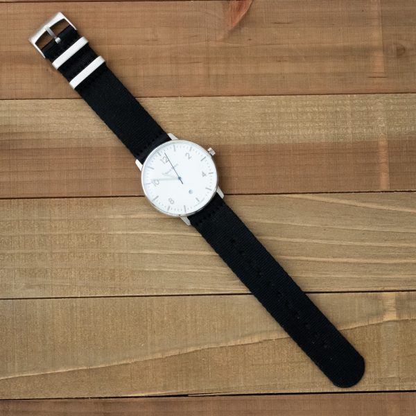 Black 2 Piece Seat Belt 2.0 NATO Watch Bands