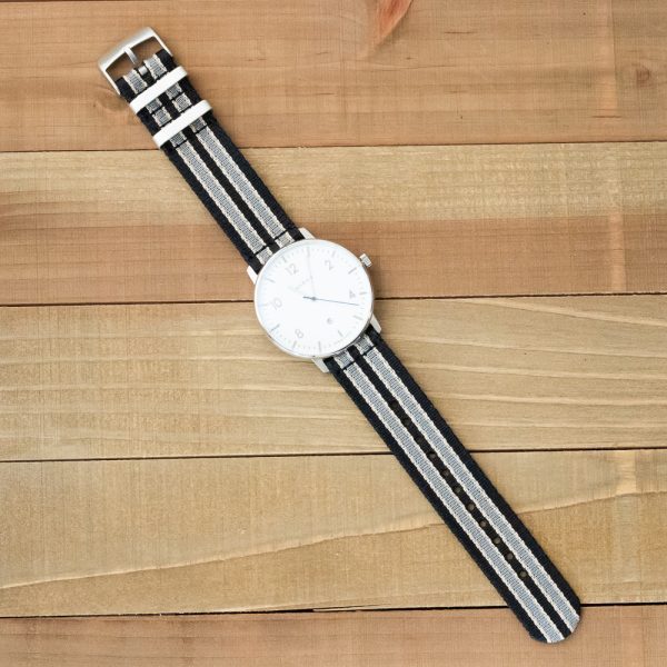 Black/Khaki/Grey 2 Piece Seat Belt 2.0 Ballistic Watch Bands - Image 2