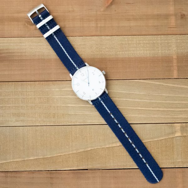 Navy & Grey 2 Piece Seat Belt 2.0 Ballistic Watch Bands - Image 2