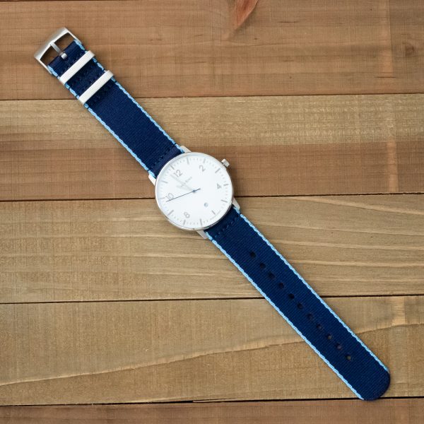 Sky & Navy 2 Piece Seat Belt 2.0 Ballistic Watch Bands - Image 2