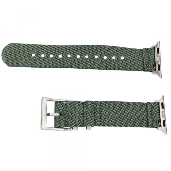 Slate Green 2 Piece Slanted Ballistic Watch Bands for Apple Watch® - Image 2
