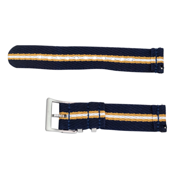Navy/Orange/Grey 2 Piece Slanted Ballistic Watch Bands - Image 3