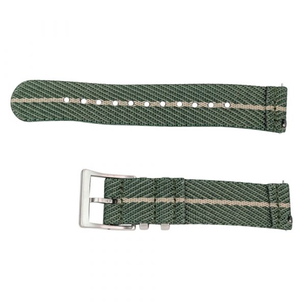 Slate Green & Khaki 2 Piece Slanted Ballistic Watch Bands - Image 3
