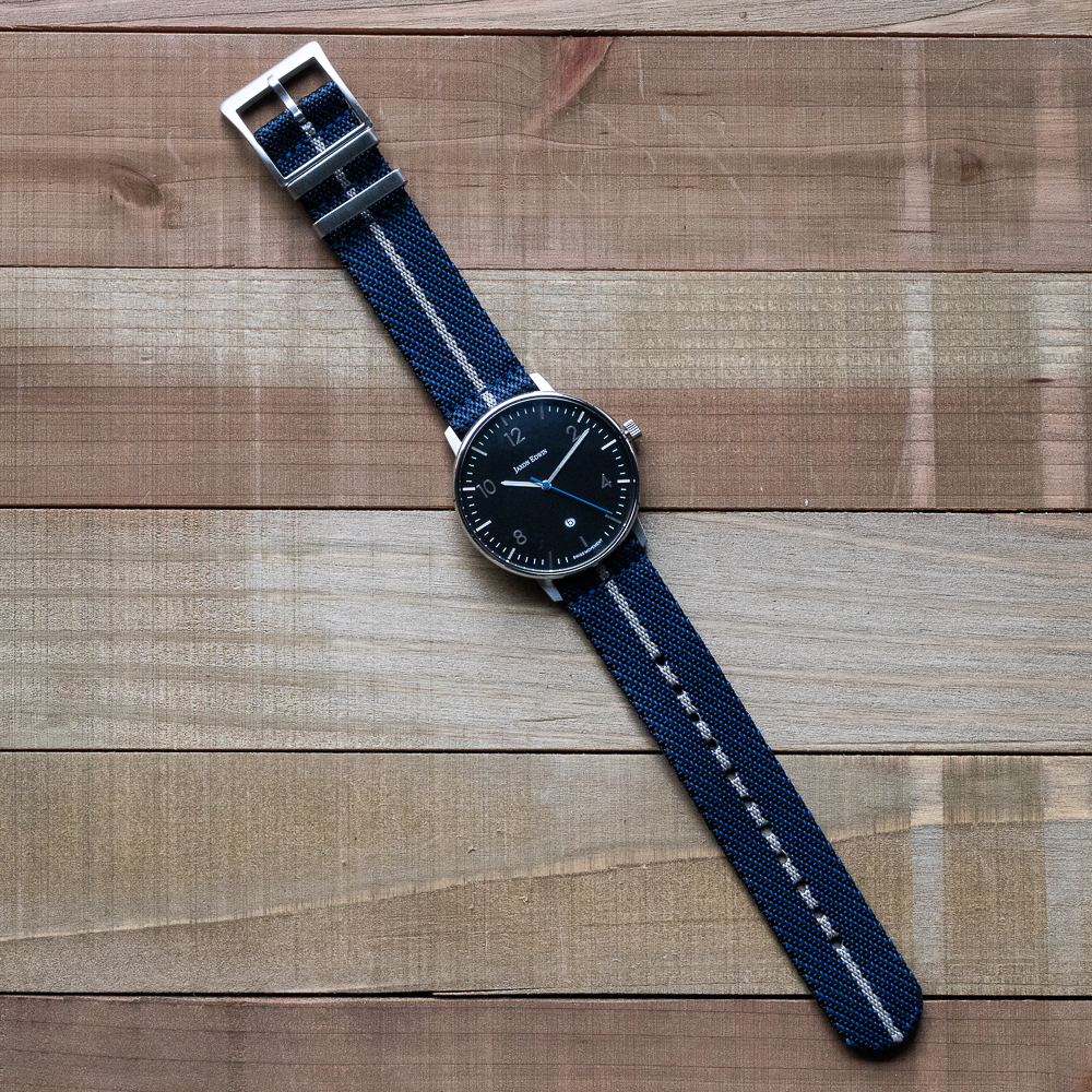 Navy/Black/Khaki 2 Piece Slanted Ballistic Watch Bands - Image 2