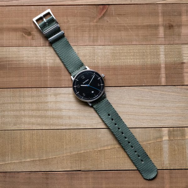 Slate Green 2 Piece Slanted NATO Watch Bands - Image 2