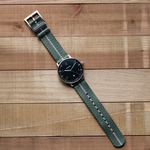 Slate Green & Khaki 2 Piece Slanted Ballistic Watch Bands - Image 2