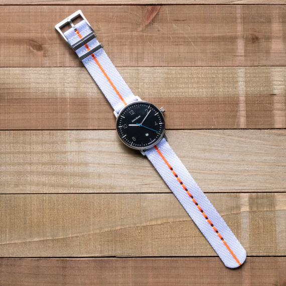 White & Orange 2 Piece Slanted NATO
