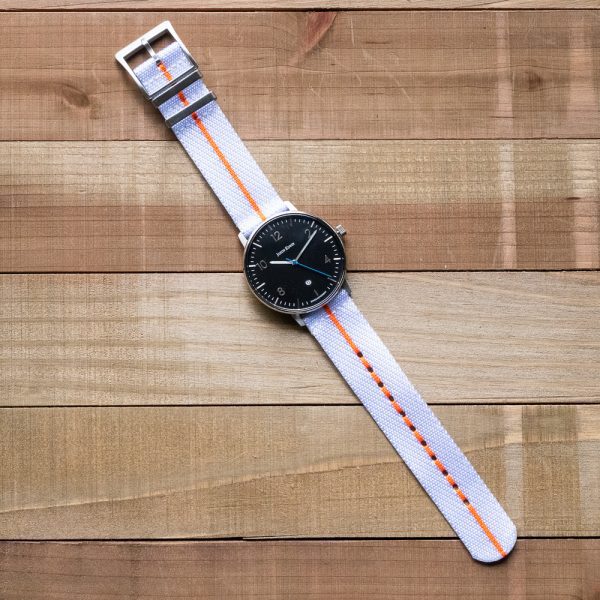 White & Orange 2 Piece Slanted NATO