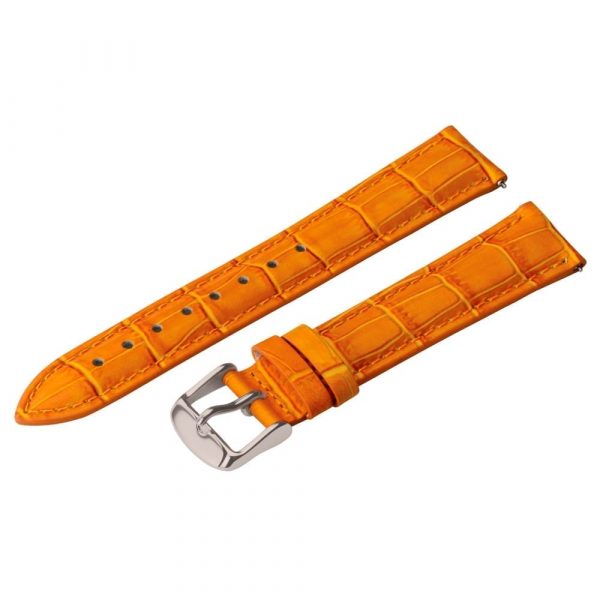 Orange Croco Leather Watch Bands