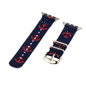 Red Anchors & Navy 2-Piece Classic Ballistic Bands for Apple Watch<sup>®</sup>