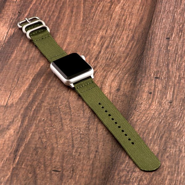 Army Green 2-Piece Heavy Ballistic Bands for Apple Watch<sup>®</sup> - Image 2