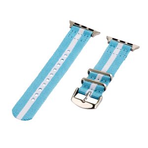 Baby Blue & White 2-Piece Classic Ballistic Bands for Apple Watch<sup>®</sup>